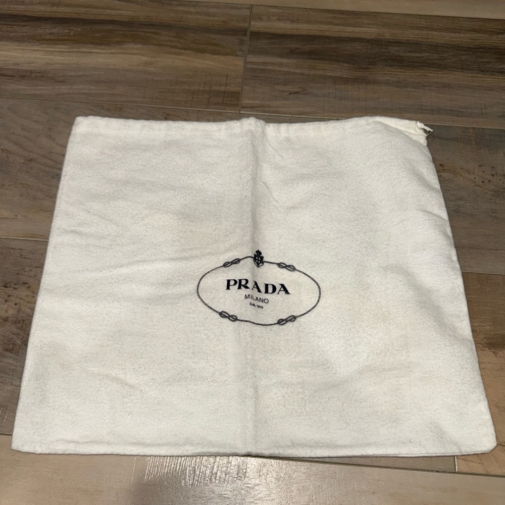 (SOLD) Prada White Logo Dust Bag